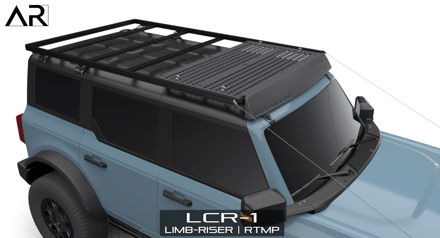 Ford Bronco AR | BRONCO Modular Roof Rack for 2-Door and 4-Door 2501-5 - LCR-1 Bronco - Limb-Riser_RTMP
