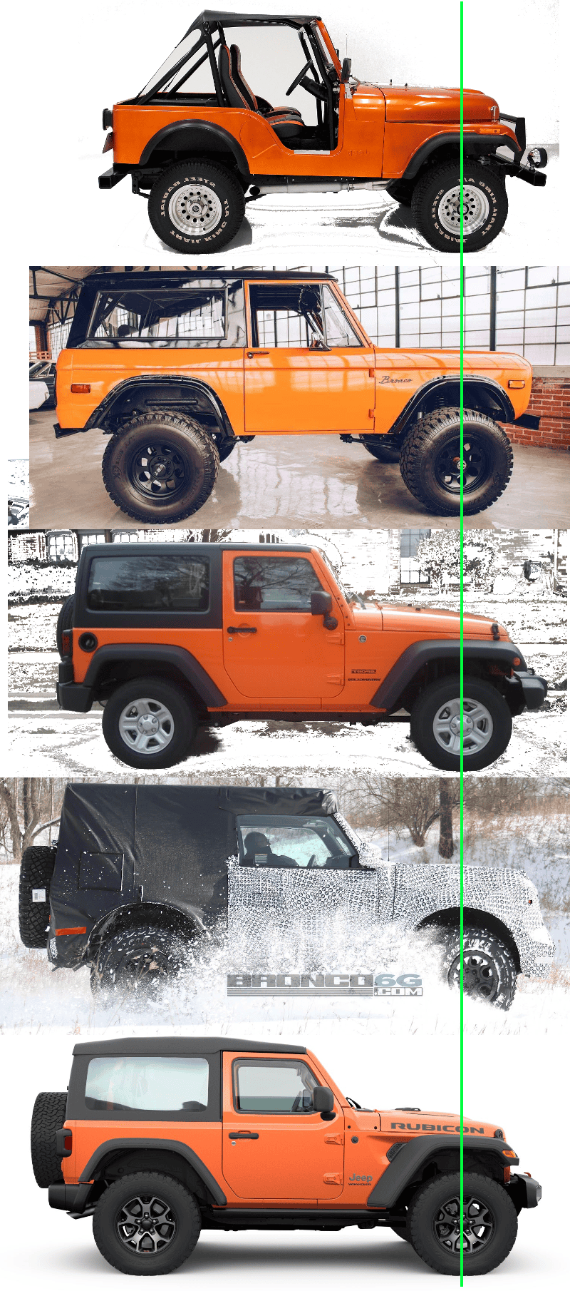 Ford Bronco 2-Door 2021 Bronco Prototype Makes Grand First Appearance, Bombing Through Snow and Catching Air! 2d Lineup Jeeps vs Broncos small