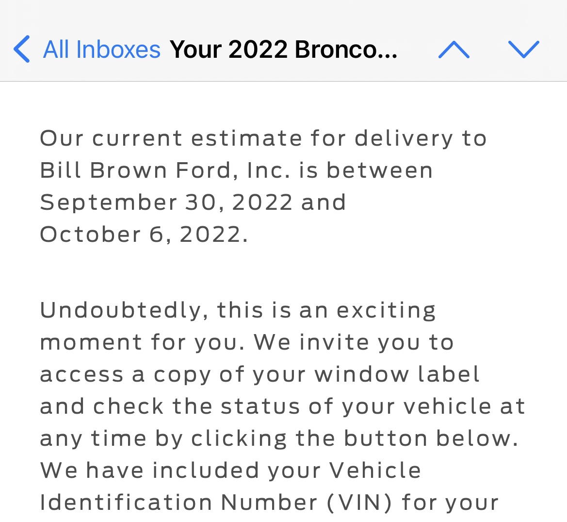 Ford Bronco 9/26/2022 Build Week Thread with Spreadsheet 312C0DC5-B156-4752-9054-ECAEF9AAE56B