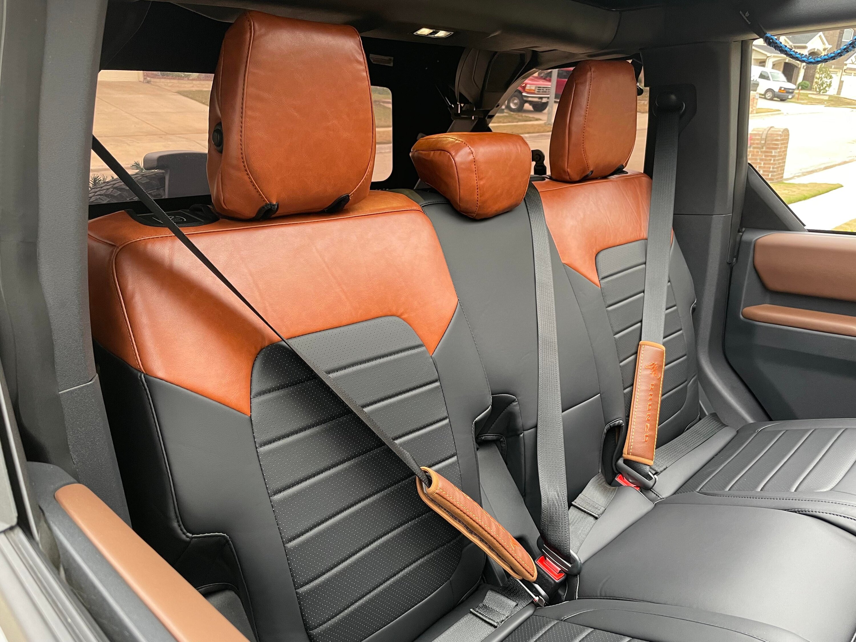 Ford Bronco Mabett Brown PU Leather Custom Seat Covers has rearranged its inventory! 318955740_475174964701010_6563390518507924983_n