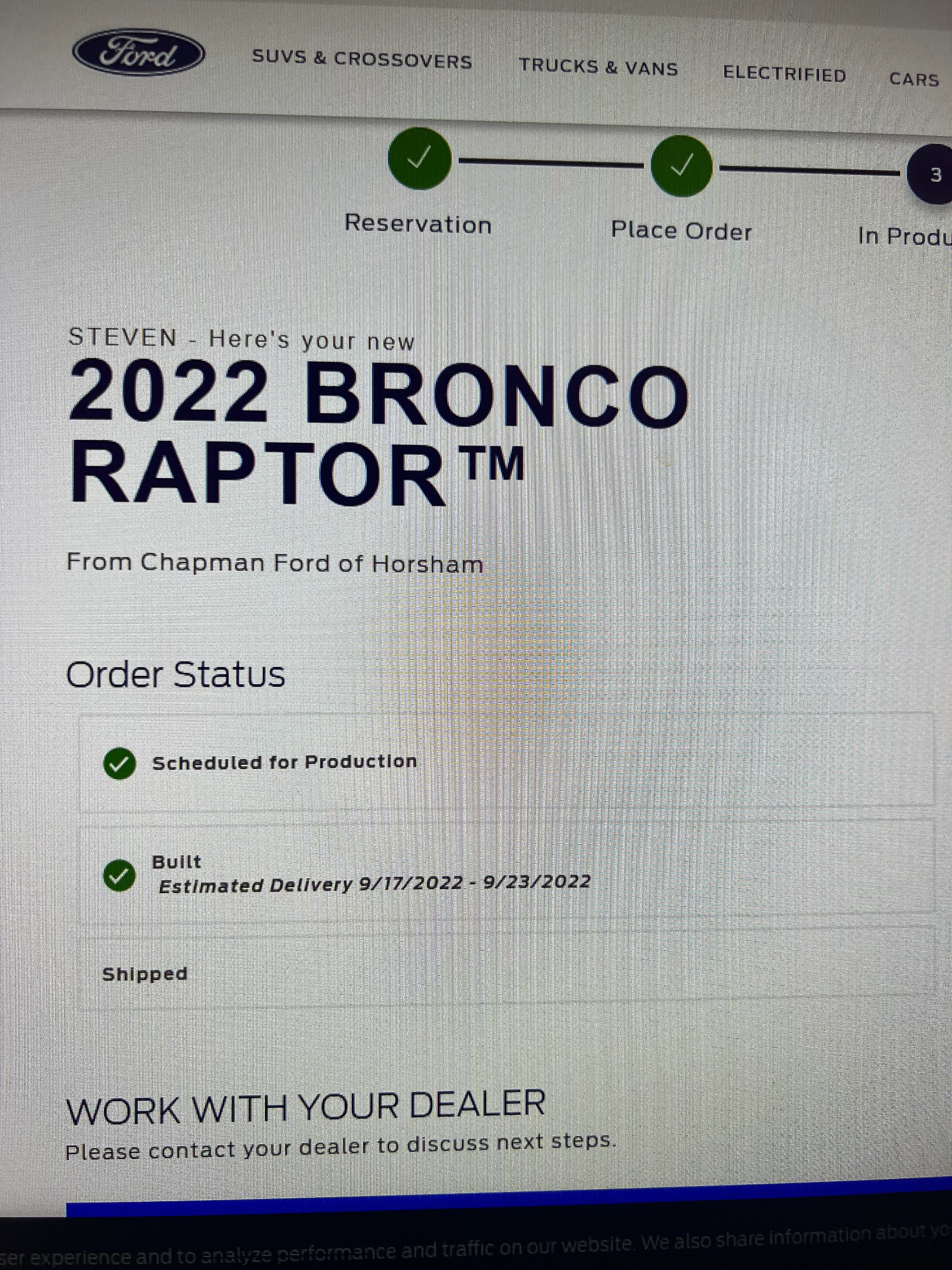 Ford Bronco ⏳ Bronco Raptor now being scheduled for production & VIN assigned 3A21C907-6A45-4DE7-8F8C-25B71FAFF5A1