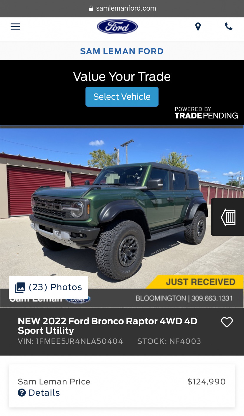 Ford Bronco ⏳ Bronco Raptor now being scheduled for production & VIN assigned 426A3BDA-9D72-4024-AF82-9FA8B3875103