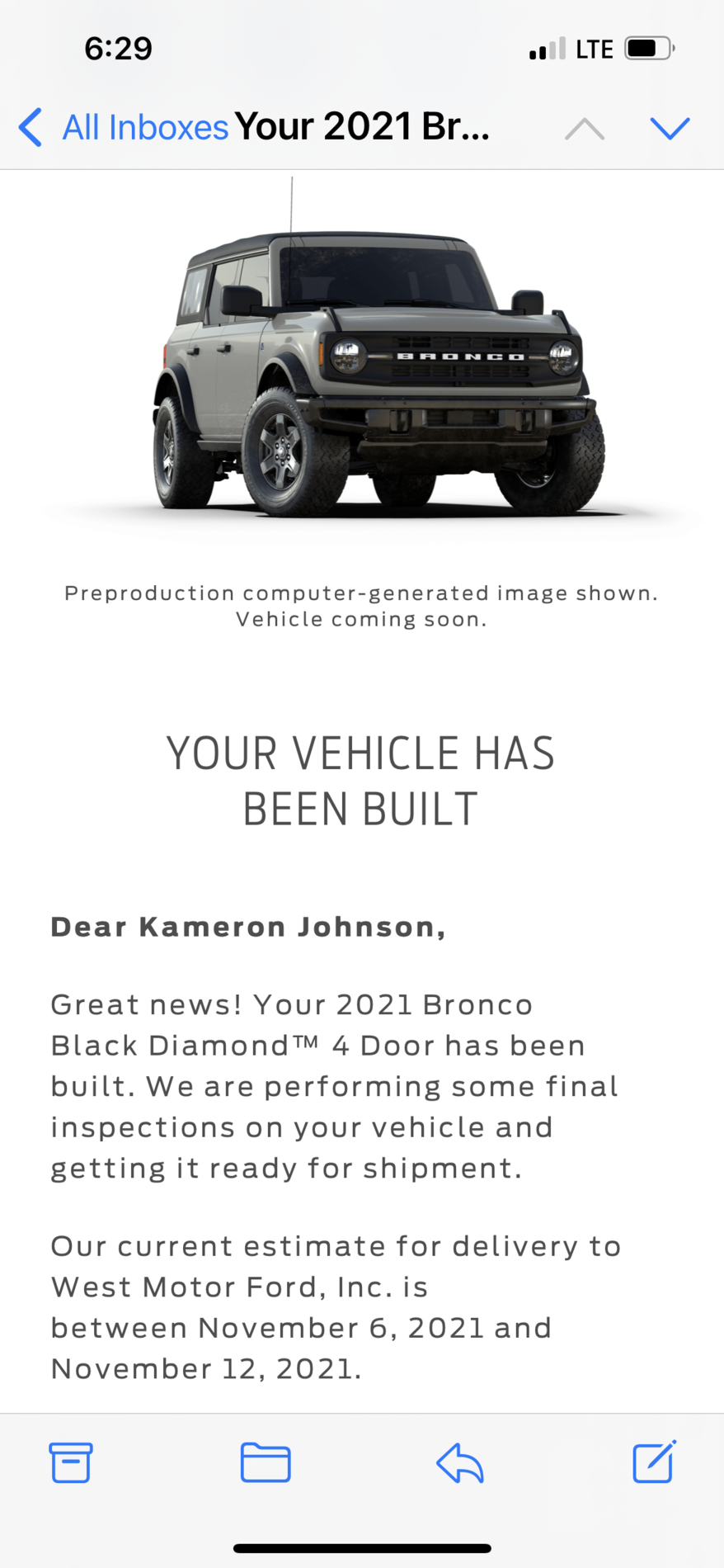 Ford Bronco 🛠 10/25/21 Build Week Group 44557E6A-9C5C-485D-87CB-088A6414D01F