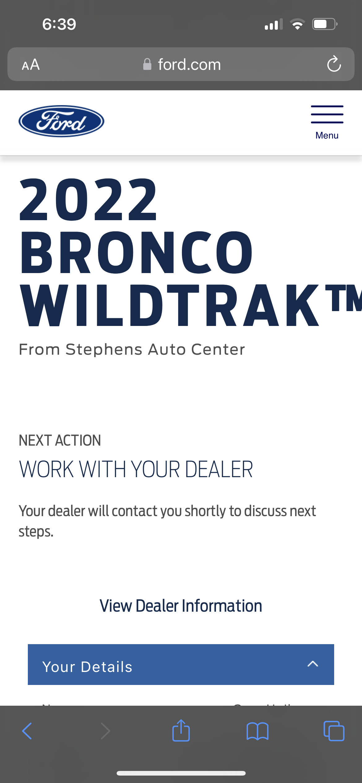 Ford Bronco The Plan & Offer - Stephens Auto Center's Mid Atlantic Bronco Connection 45A0A5C5-A11F-4381-965D-405921932D27