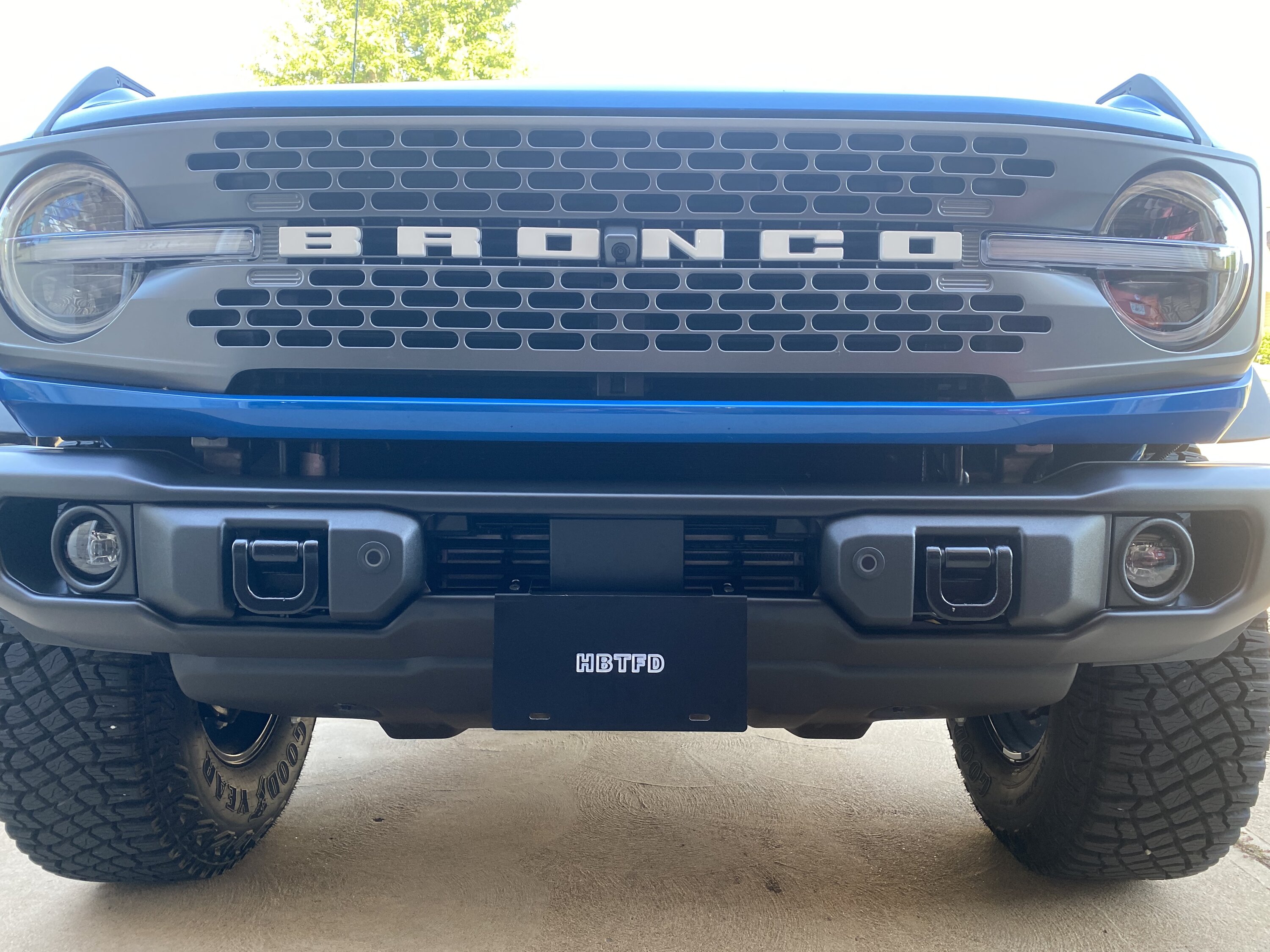 Ford Bronco Capable steel bumper license plate bracket (Heritage Bronco)- NO DRILLING required 4C67C7EF-1782-42A1-8B03-11BE54A2F650