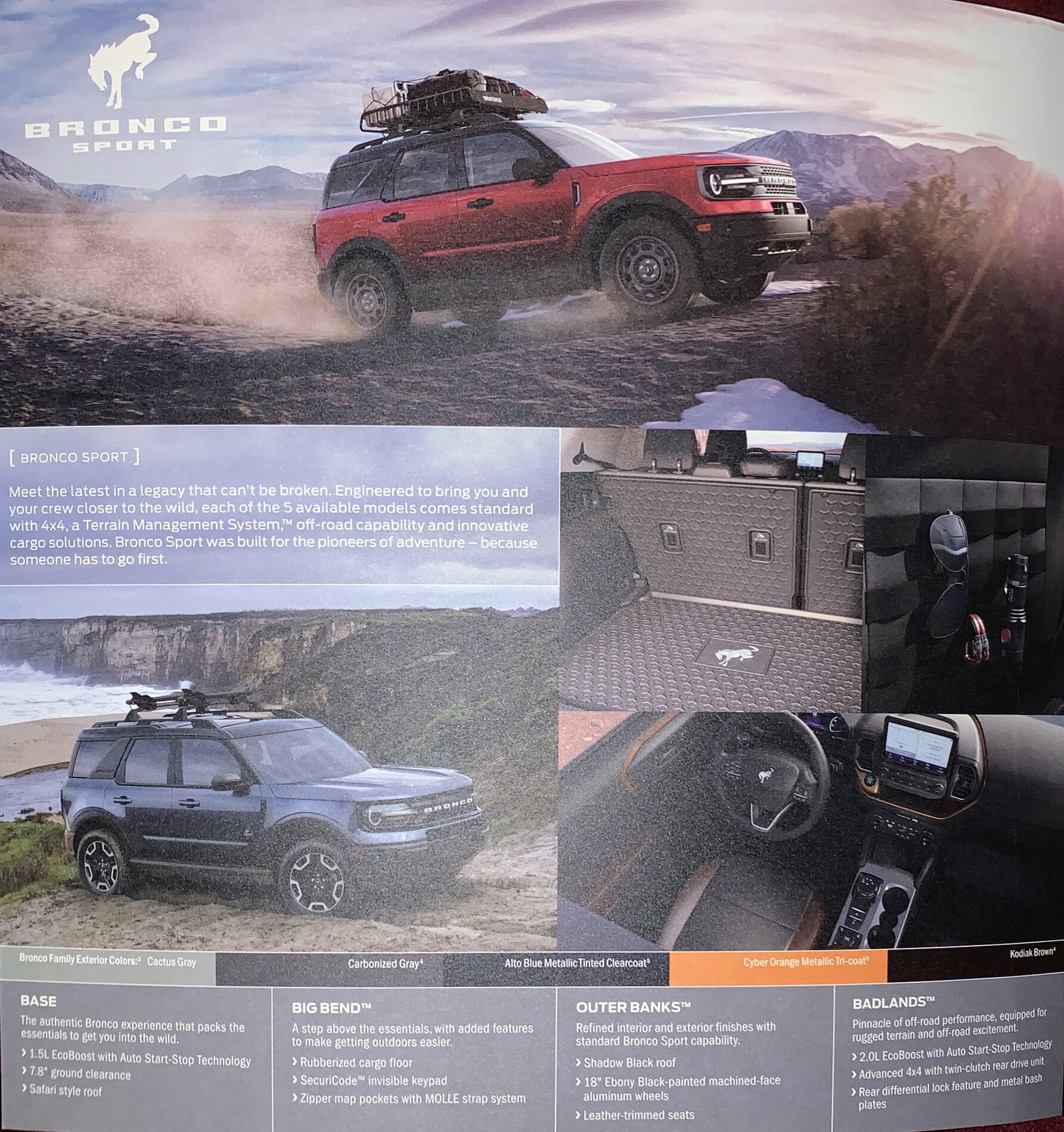 2021 Ford Bronco Sport Original Color Brochure Catalog Prospekt 