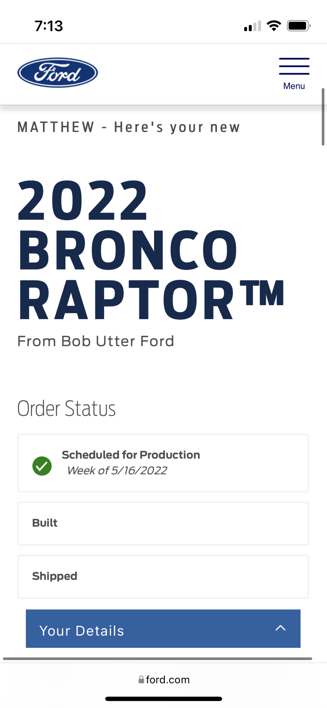 Ford Bronco 🛠 1/17/2022 Build week group 5B516E19-FCD0-4CEB-8256-17FA6701FE5A