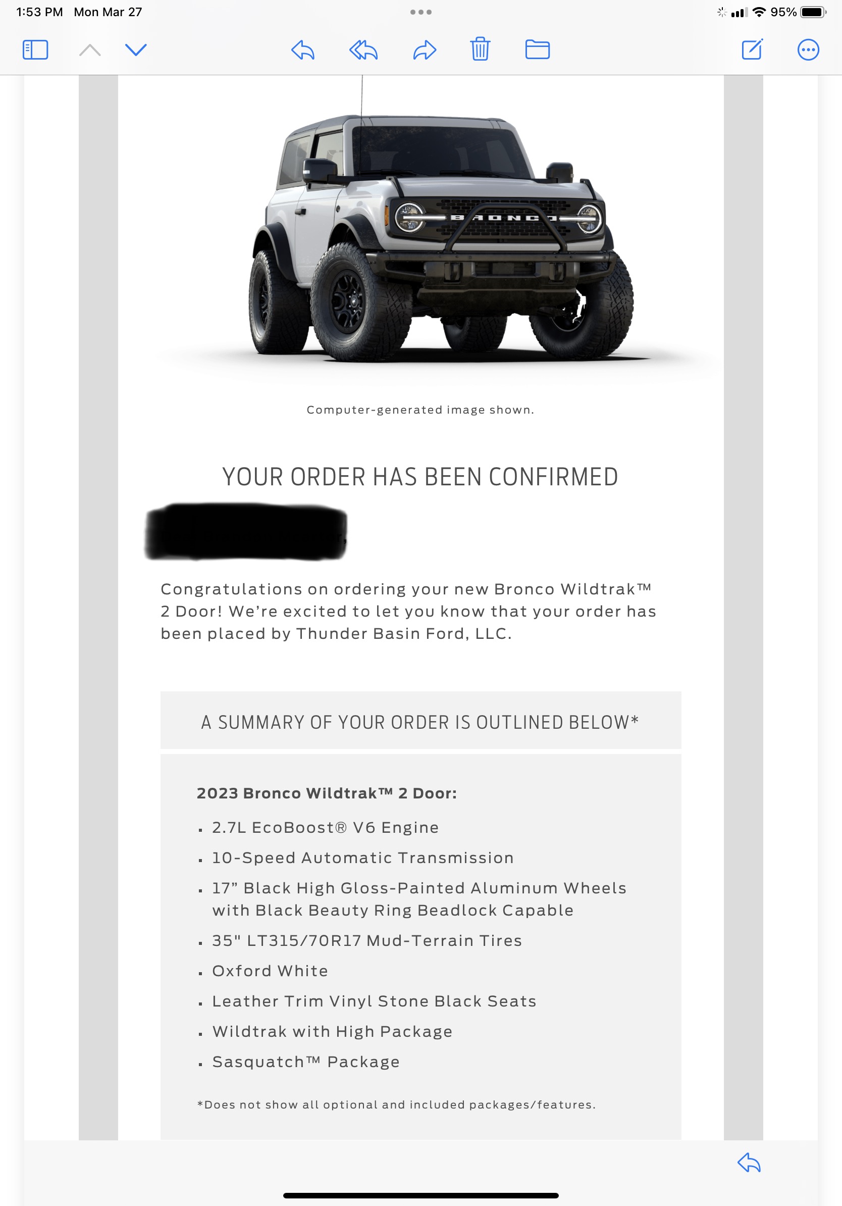 Ford Bronco Placed my 2023 Bronco Order! ... Post Yours! 5F8E9B71-A9E1-471B-934D-2004D39168DB