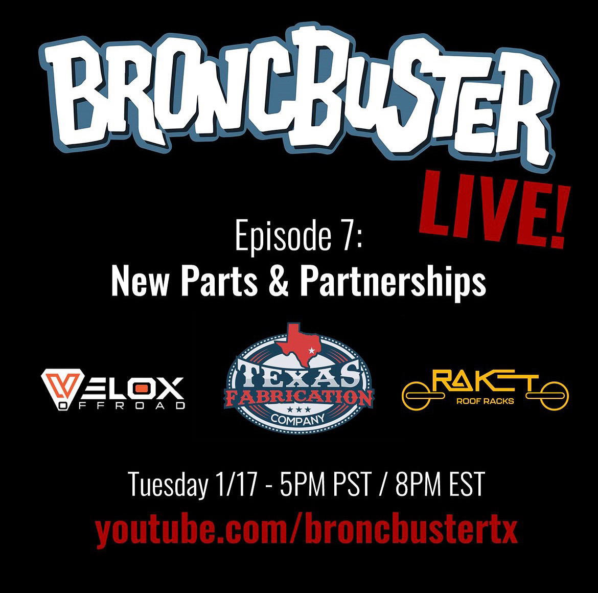 Ford Bronco RAKET Roof Racks on Broncbuster Live Tomorrow 1/17/23 6B4F7F1B-ECEC-4D53-8600-1B08706F3AC3