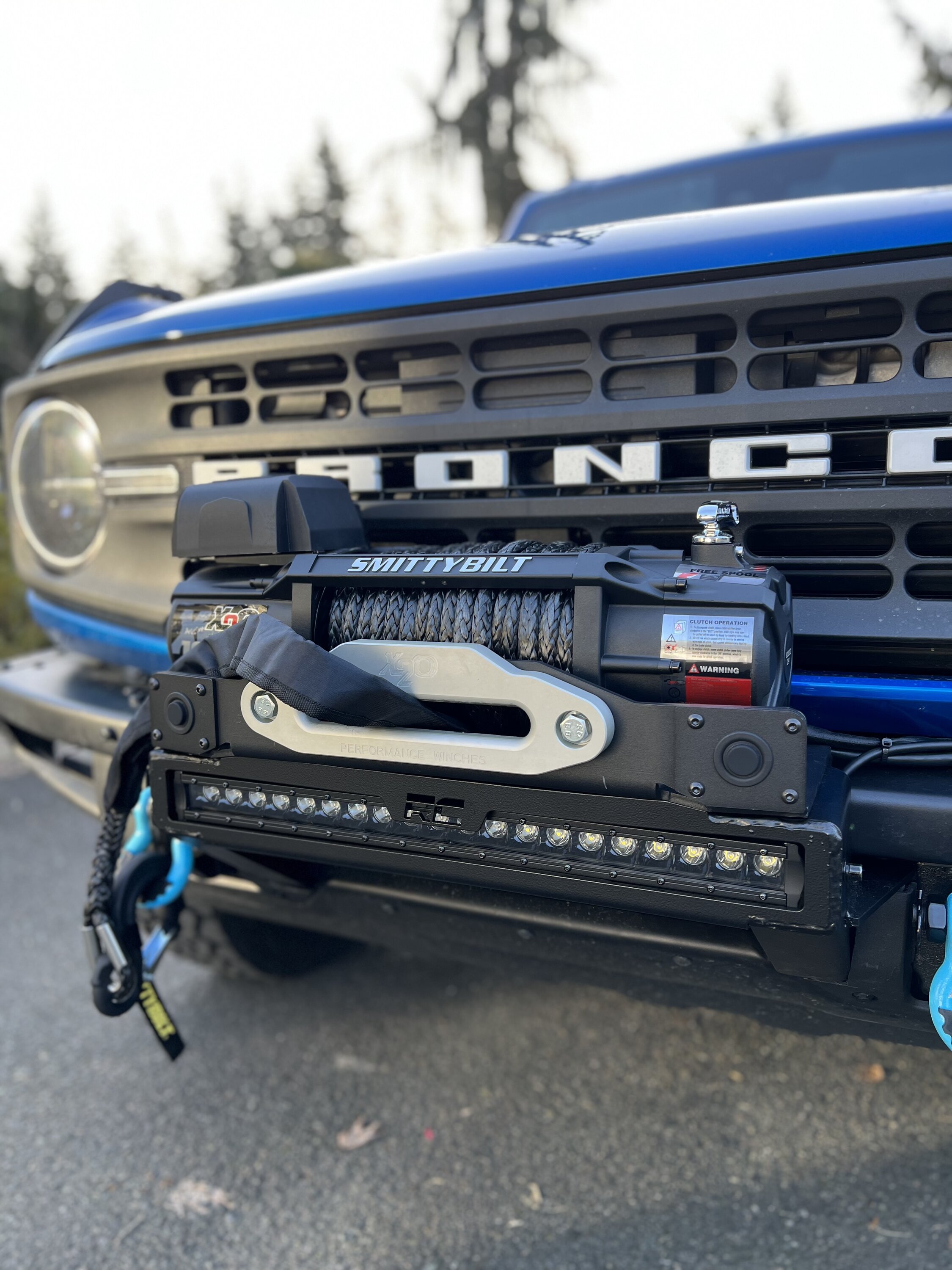 Ford Bronco Installed Rough Country RC High Winch Mount + Light Bar 6BC1DA4A-1D44-4BF0-BCEB-38D53A2C6810