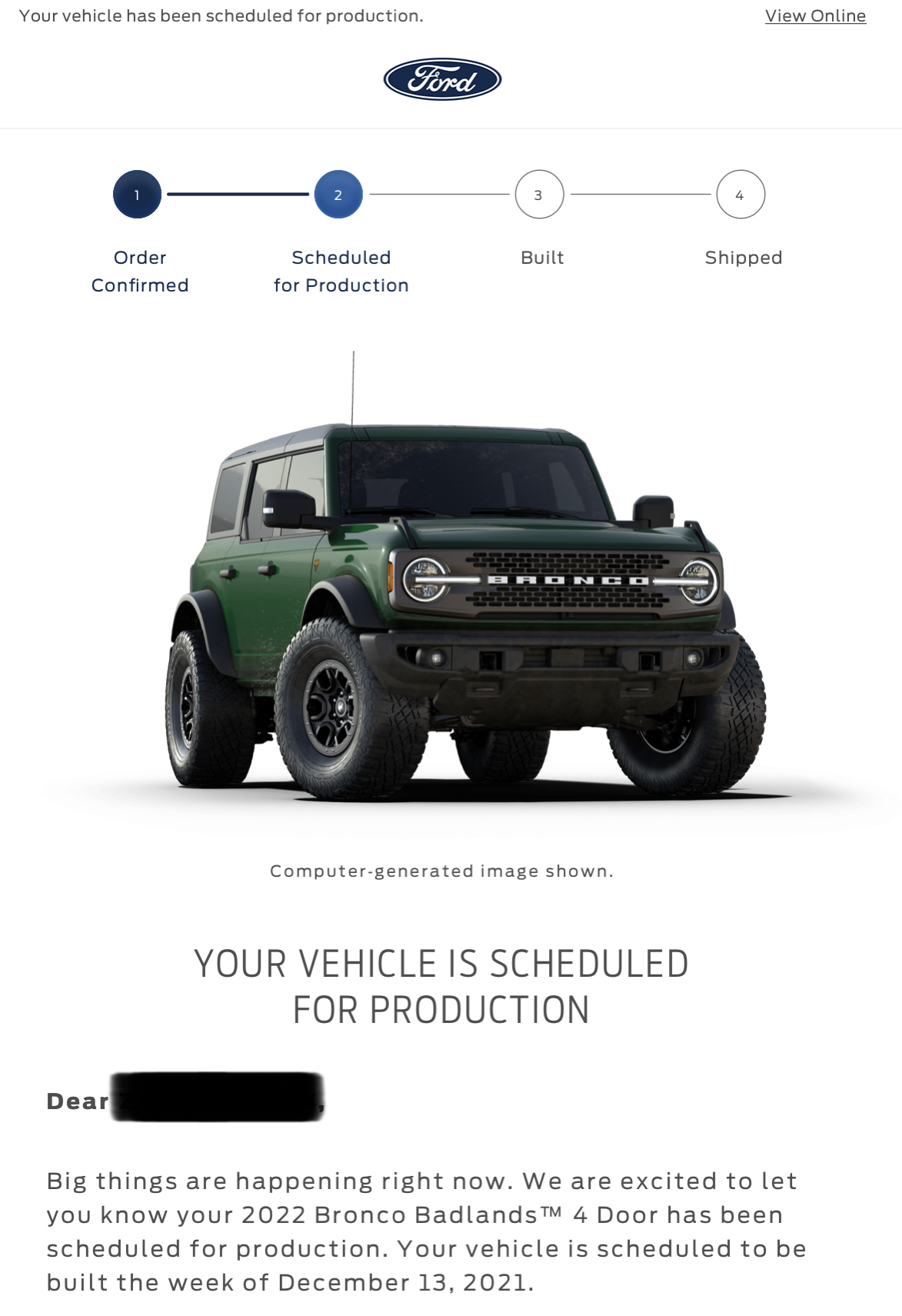 Ford Bronco My 2022 Eruption Green Scheduled for December production 6C8F2974-12D7-43F2-A969-8B7ECB6E9BCF