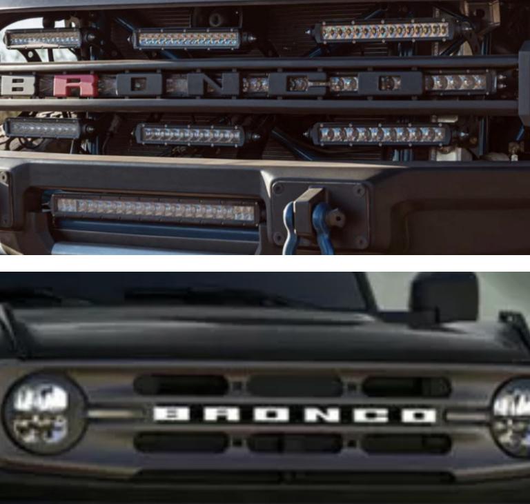 Ford Bronco Outer Banks grill similar to Bronco R mini light bars. 7226F20D-D7A9-458E-AC71-C8444BE3BB37