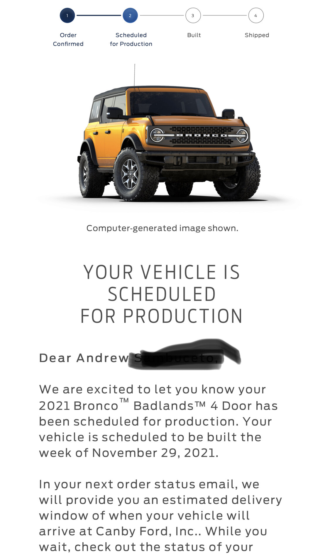 Ford Bronco 📬 9/30 Scheduling email received group! [Post your reservation + build dates] 793C9B6A-3F46-43F5-A623-0EFA7BFDEEA0