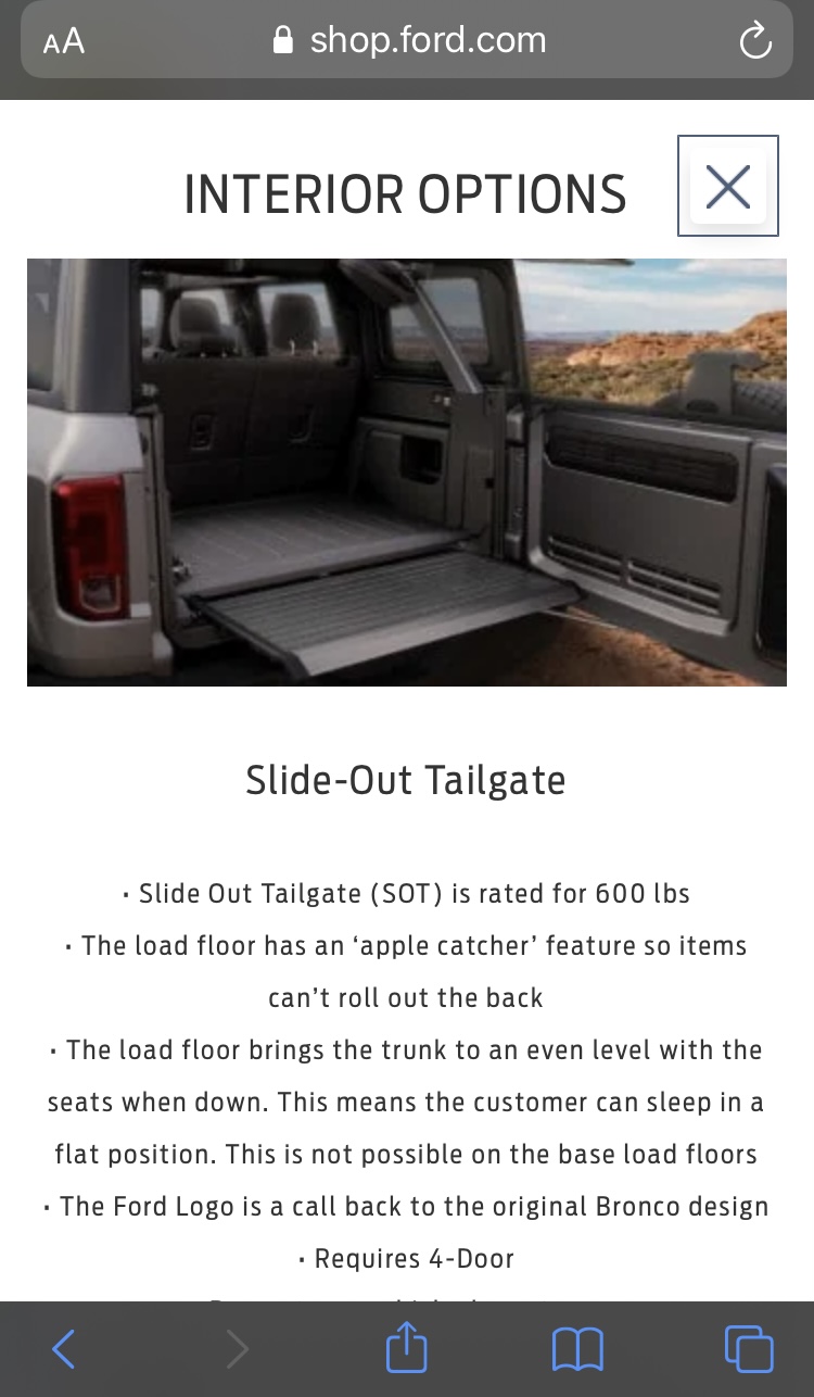 Ford Bronco Slideout tailgate available on B&P again 7C674E1A-88E8-4D31-B69E-D528CD9166AF
