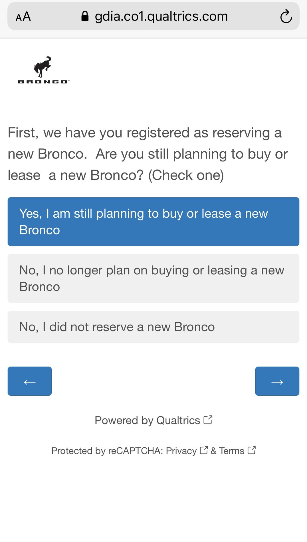 Ford Bronco Ford Sends New Survey: "Bronco Needs Your Help" 966E28ED-3B6C-47E3-966B-FD9FB1141A6F