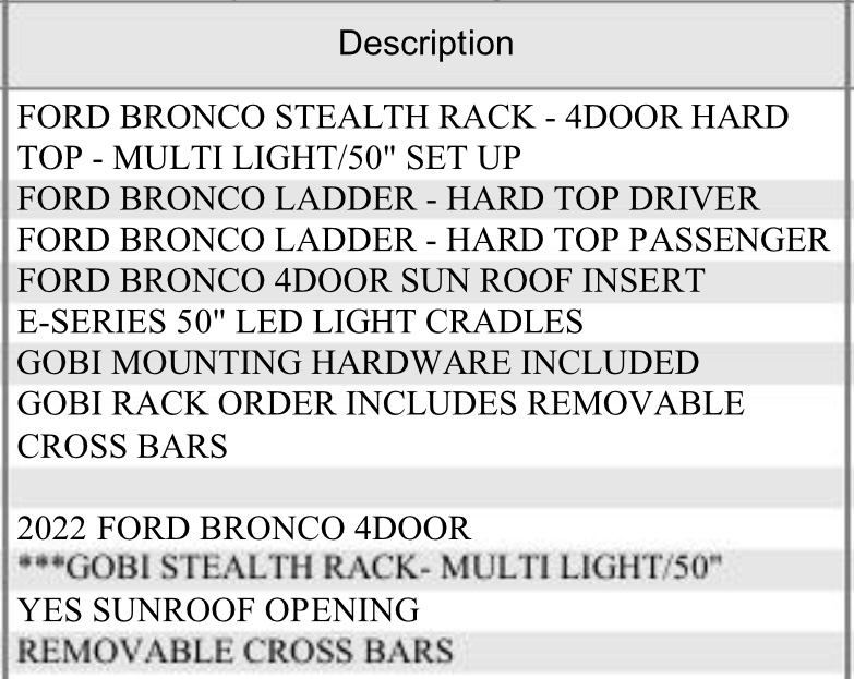 Ford Bronco Keeping: GOBI Stealth 4dr Hard Top Rack 9BCA368B-AEF8-49E6-885B-D916EEFF4493