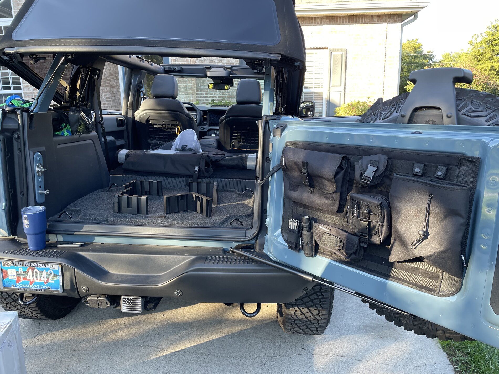 Ford Bronco Ford rear cargo liner and molle system installed MOLLE 2
