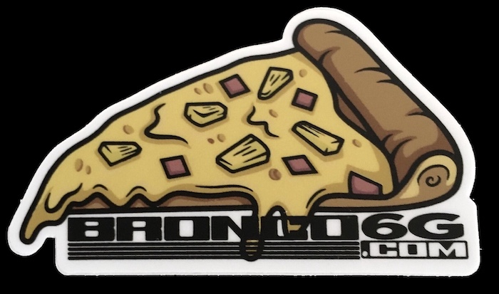 Ford Bronco Giveaway Round 2: Bronco6G Pineapple Pizza Stickers! B6G Pizza Sticker