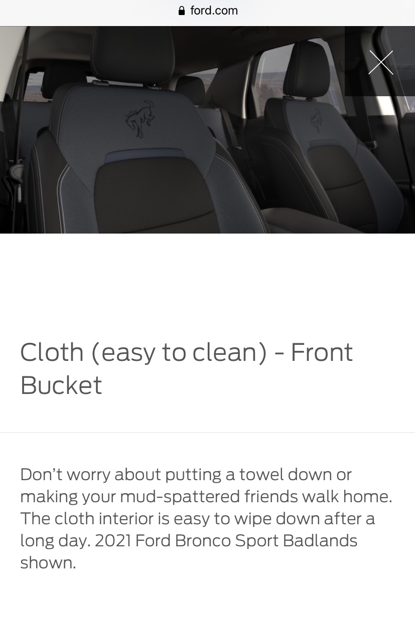 Ford Bronco ‘Durable’ cloth seats? B78B6341-7056-4977-AAEA-FB480B0EDB11