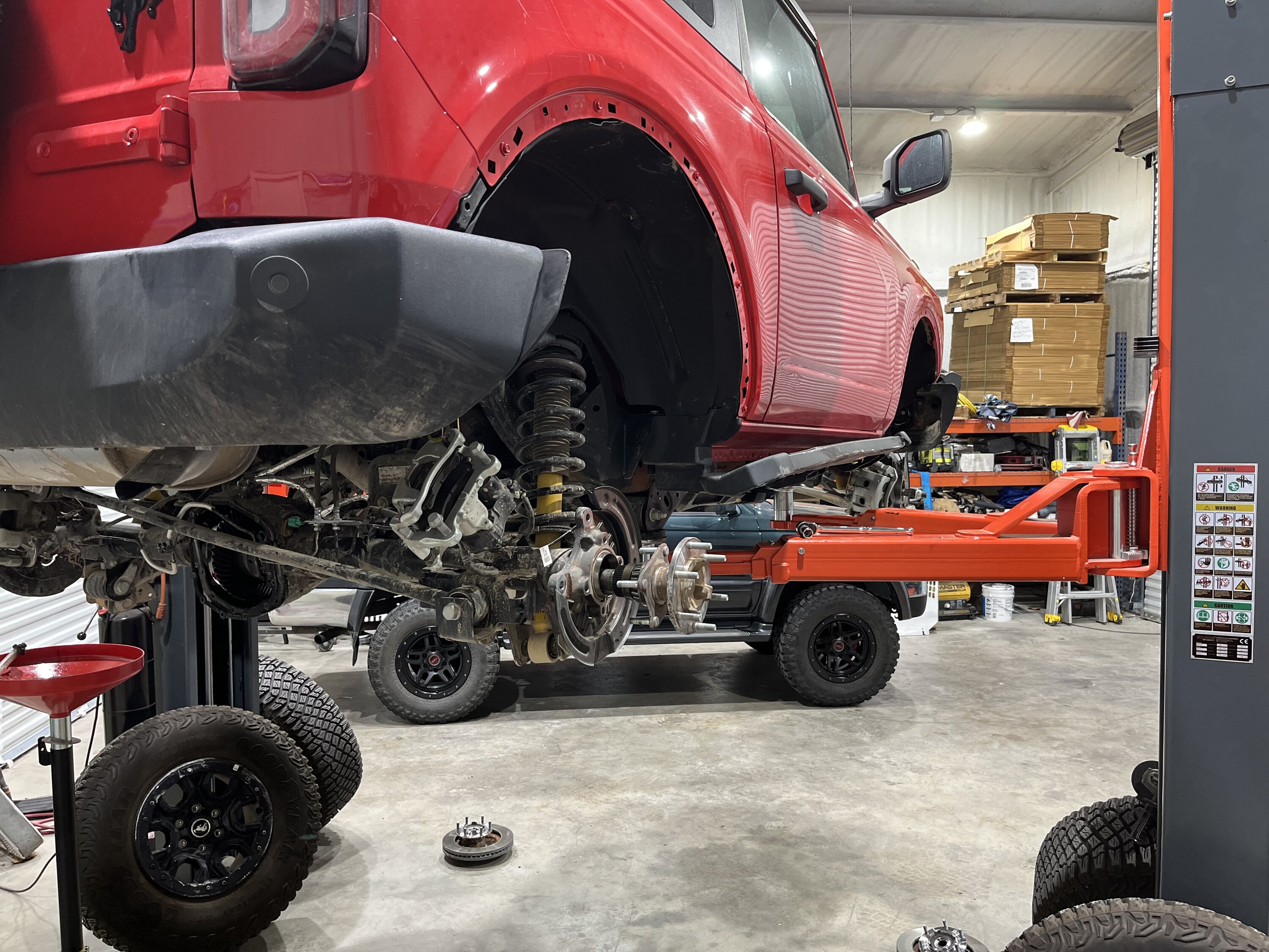 Ford Bronco 2 Door Race red Wildtrak build.  Custom FAB and CNC machining! BAD271D0-67B9-4CE3-8CB1-EB173EAAAEB9