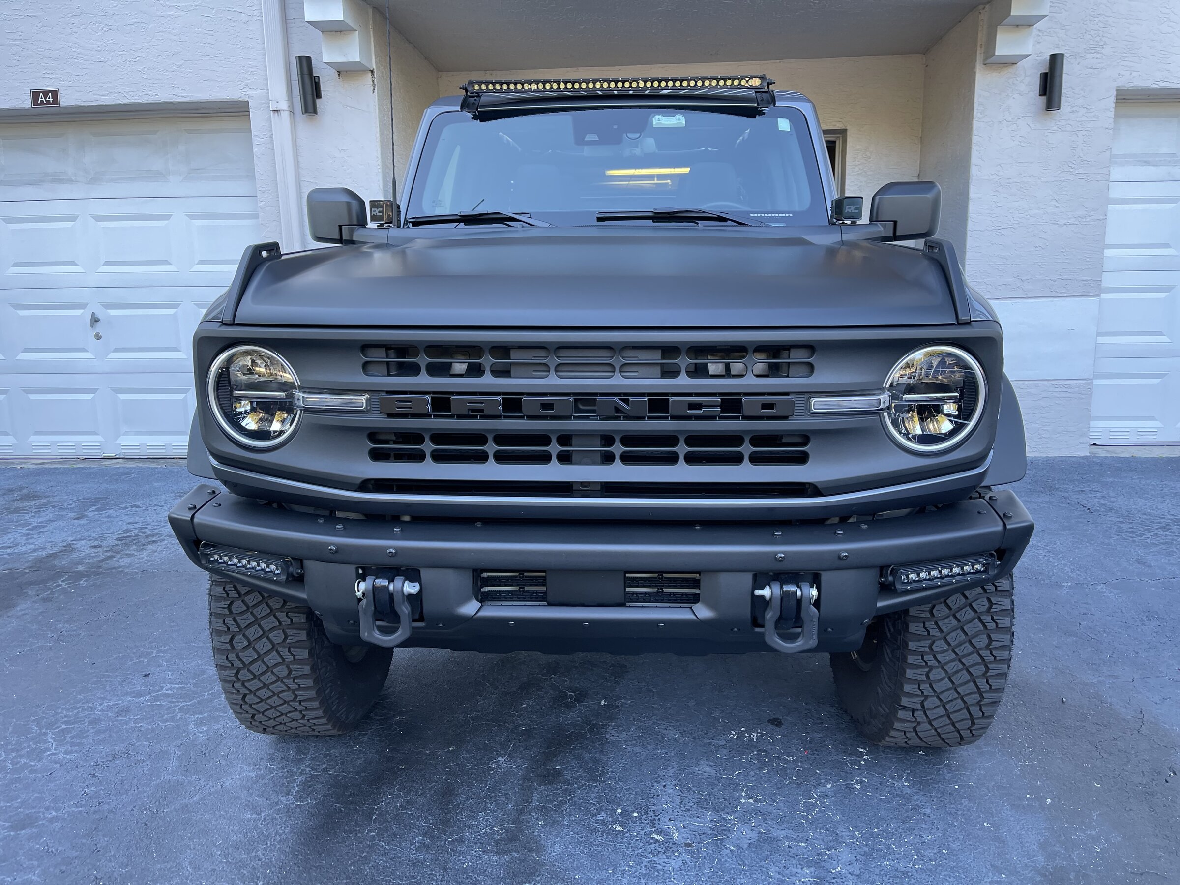 Ford Bronco Oracle Lighting Amber Black Illuminated Grill Letters Installed 271985691_301733031985710_2943385429341632829_n