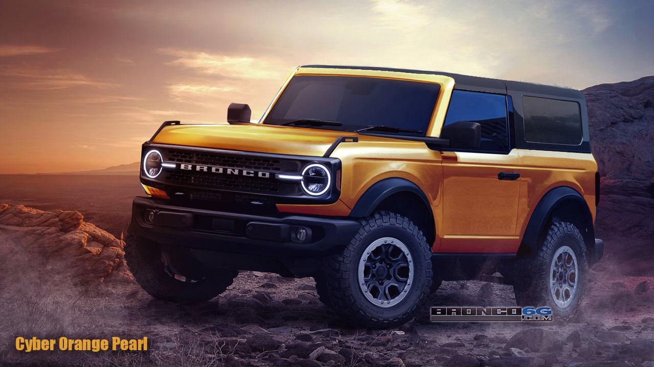 Ford Bronco Cyber Orange Metallic color officially previewed by Ford 1967-ford-bronco