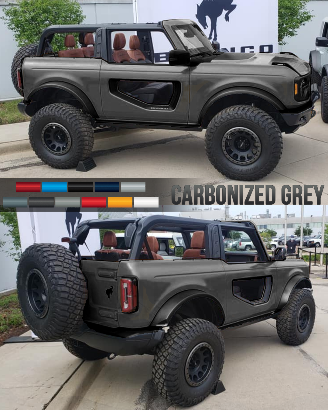 Ford Bronco 2021 Ford Bronco Actual Color Renderings Bronco Carbonized Grey