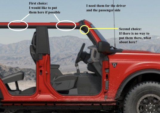 Ford Bronco AR | Which project next? Bronco grab handle location