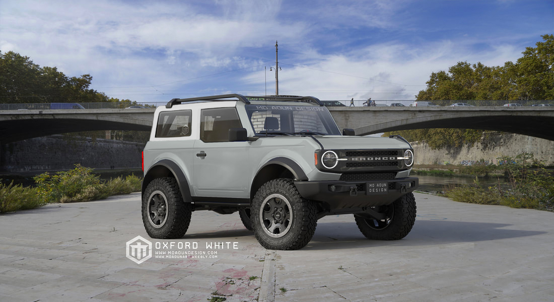 Ford Bronco First official look at Fighter Jet Gray color AKA Cactus Gray bronco-mock-2door-fighterjetgray