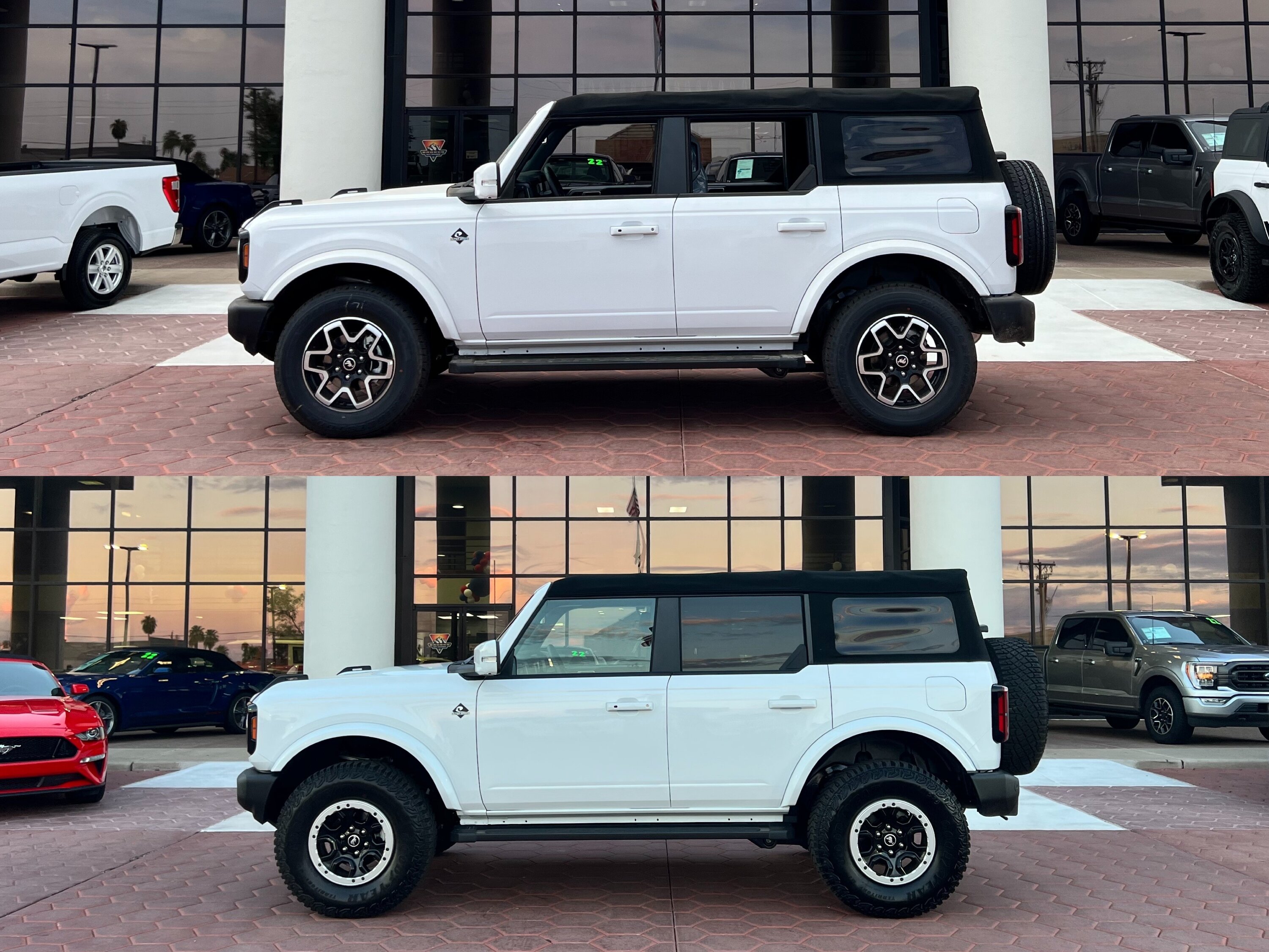 Ford Bronco Sasquatch vs not, for "soccer mom use" Bronco Outer Banks Before And After.JPG