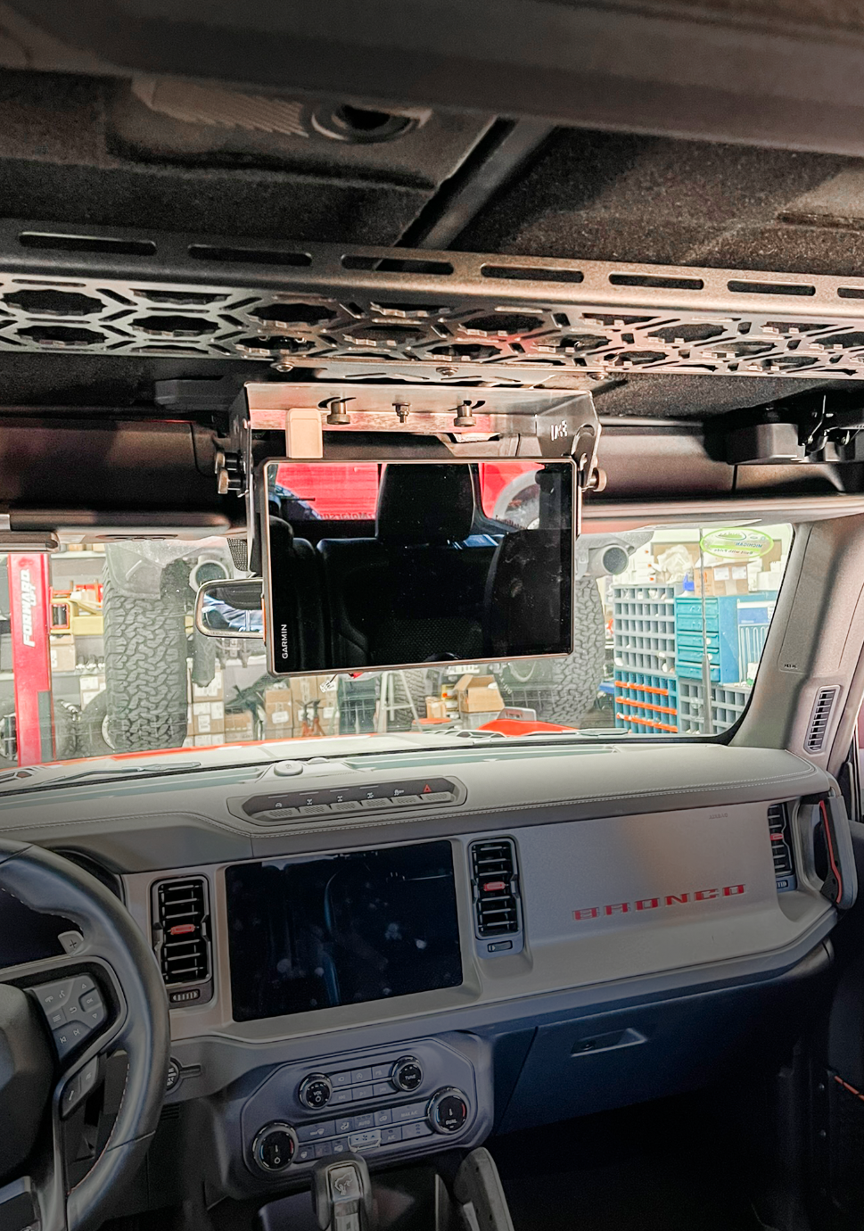 Ford Bronco GPS roof mount & overhead panel kit- what are your thoughts? Bronco-overhead-Panel-GPS-Mount-Garmin- (6)