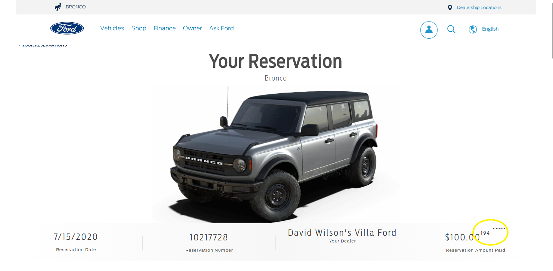Ford Bronco Bronco Reservations Tracking List & Stats [Enter Yours!] bronco res 1