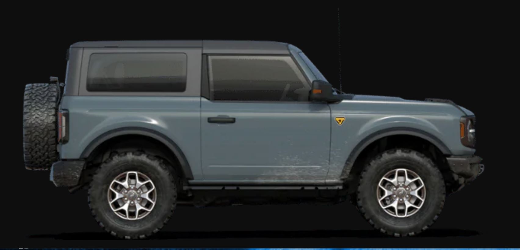 Ford Bronco Hacked Configurator Images of 2021 Bronco Exteriors / Interiors Color and Trims Bronco side view.JPG