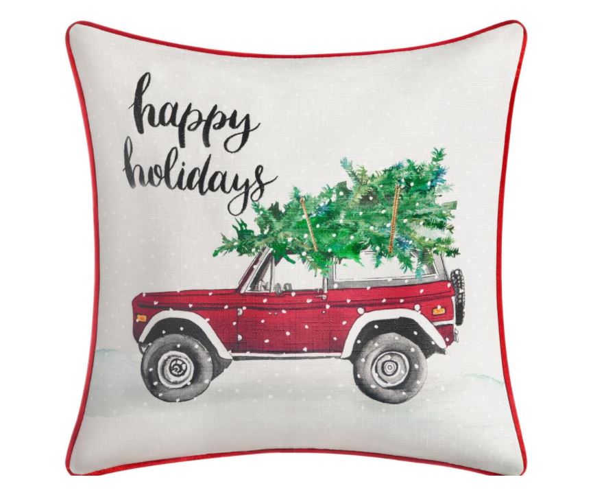 Ford Bronco Bronco Christmas throw pillows at Home Depot! Bronco throw pillow.JPG