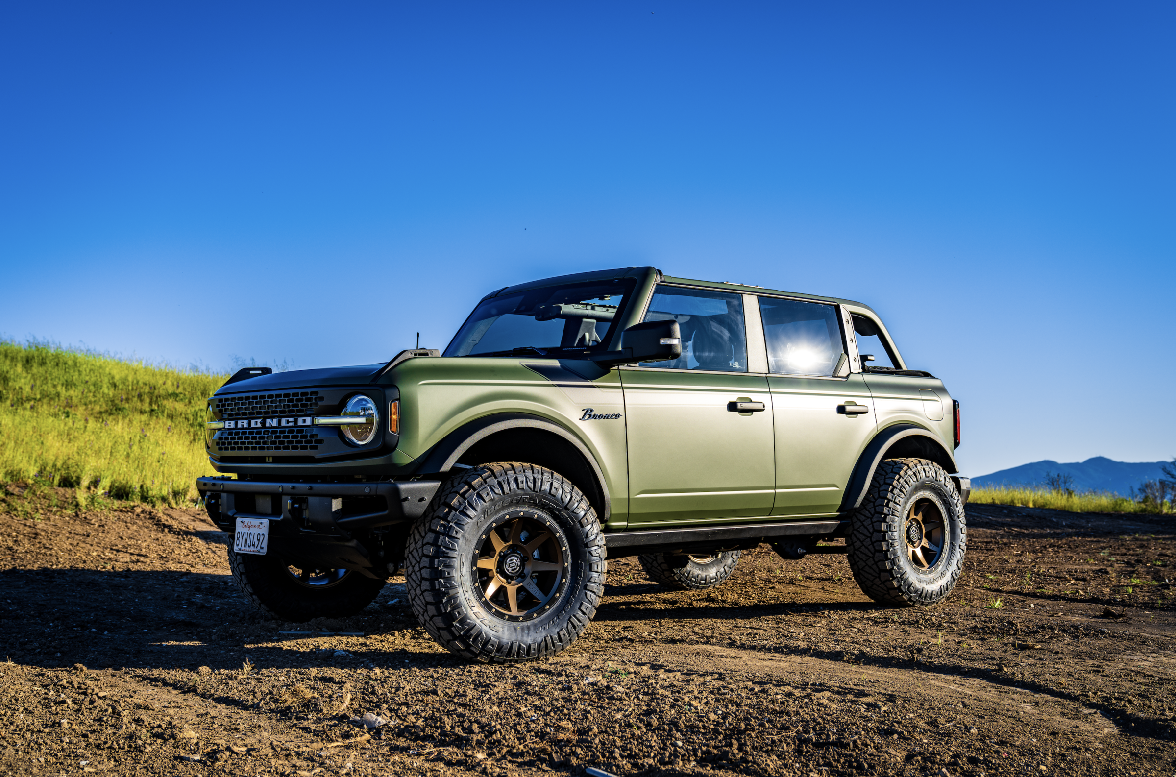 Ford Bronco Matte Military Green Bronco Badlands "SelfSquatch" Build PXL_20220226_193447595