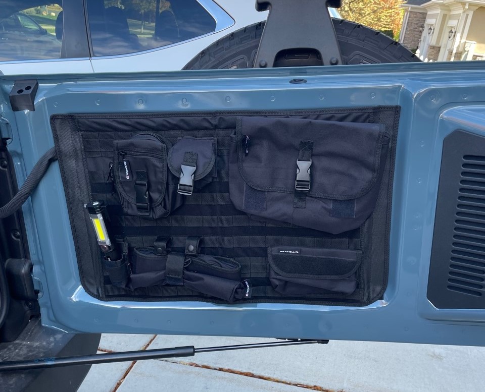 Ford Bronco Installed the Ford tailgate molle system today. Bronco_molletailgate (2)
