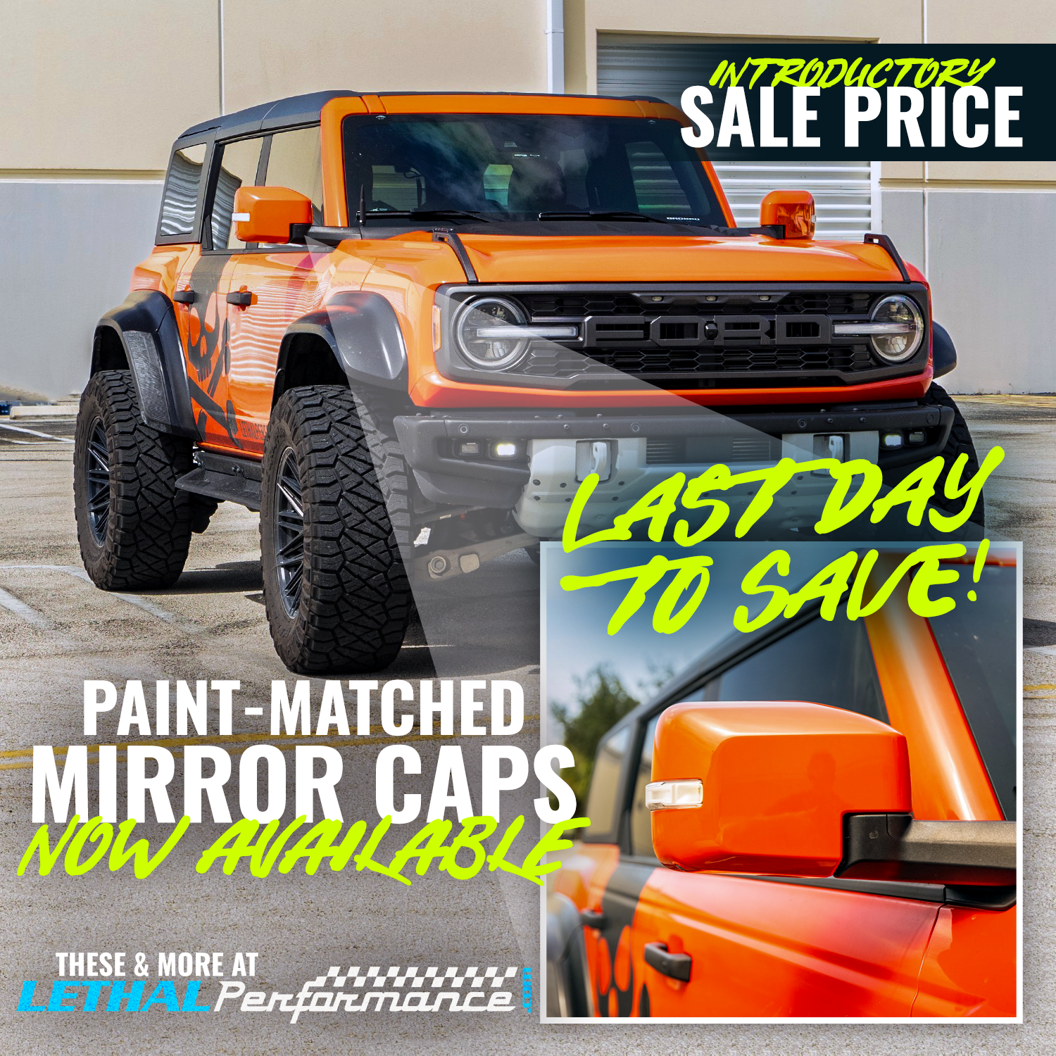 Ford Bronco LAST DAY to Save On All NEW Paint-Matched Mirror Caps!! Bronco / Bronco Raptor! broncomirrorcaps