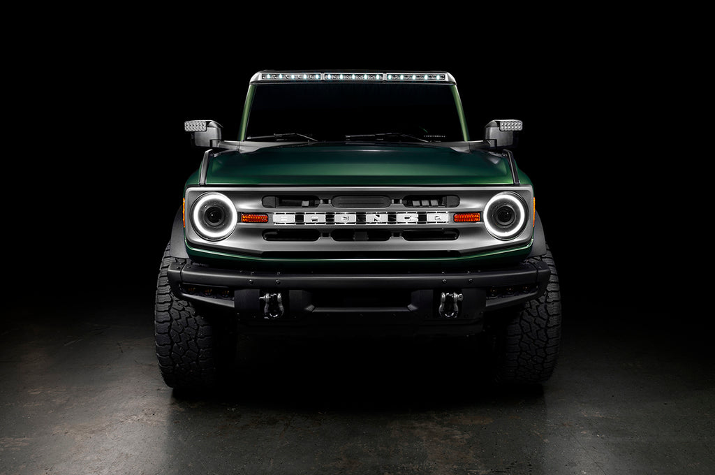 Ford Bronco NOW AVALIABLE: ORACLE LIGHTING OCULUS™ BI-LED PROJECTOR HEADLIGHTS FOR 2021+ FORD BRONCO BroncoOculus_Front_ON_1024x1024