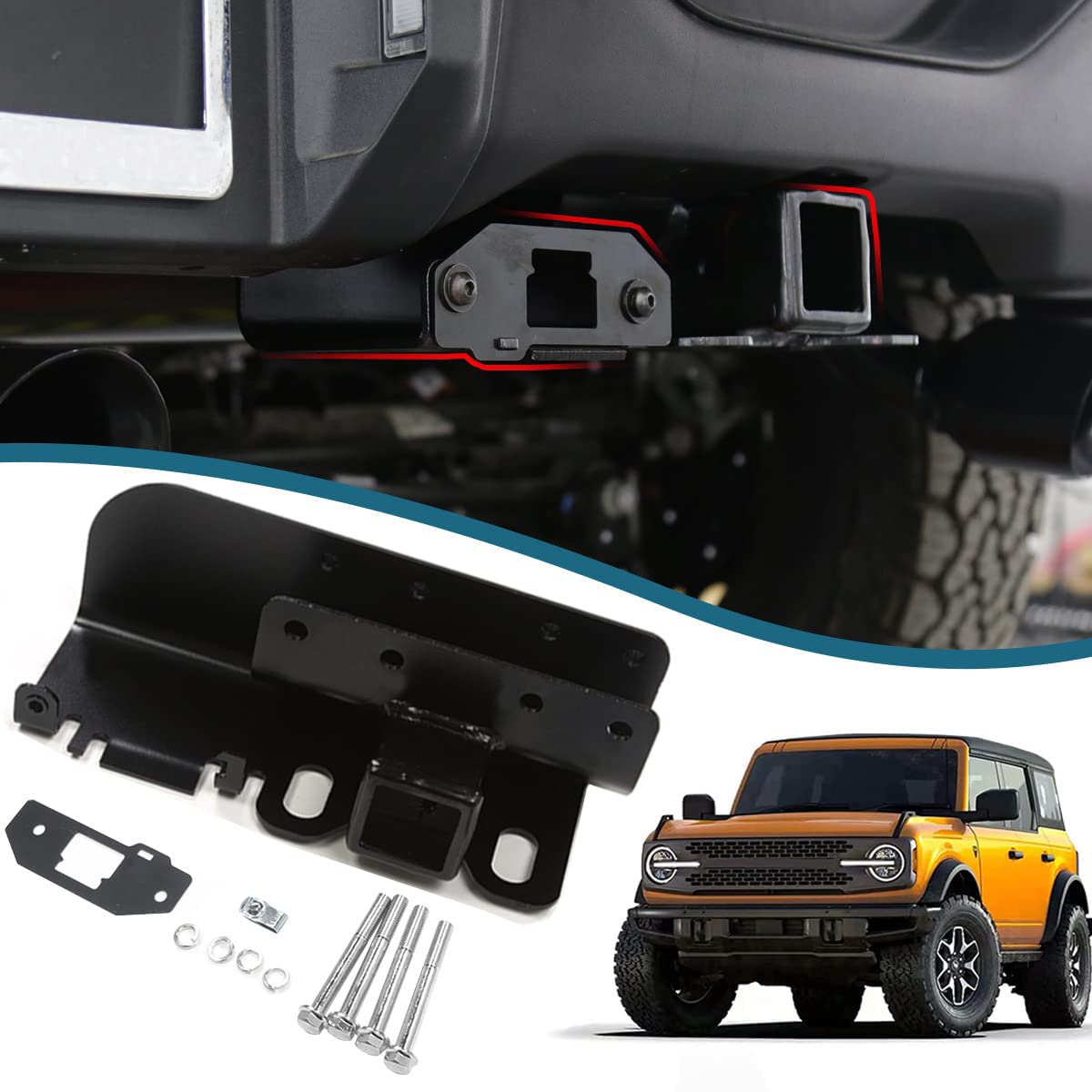 Ford Bronco Tectico Trailer Hitch -- a better deal than getting a hitch installed by the dealer! BroncoTrailerHitchhook