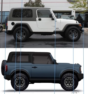 Ford Bronco Bronco 2 Door preview renderings (with white top) broncovsl