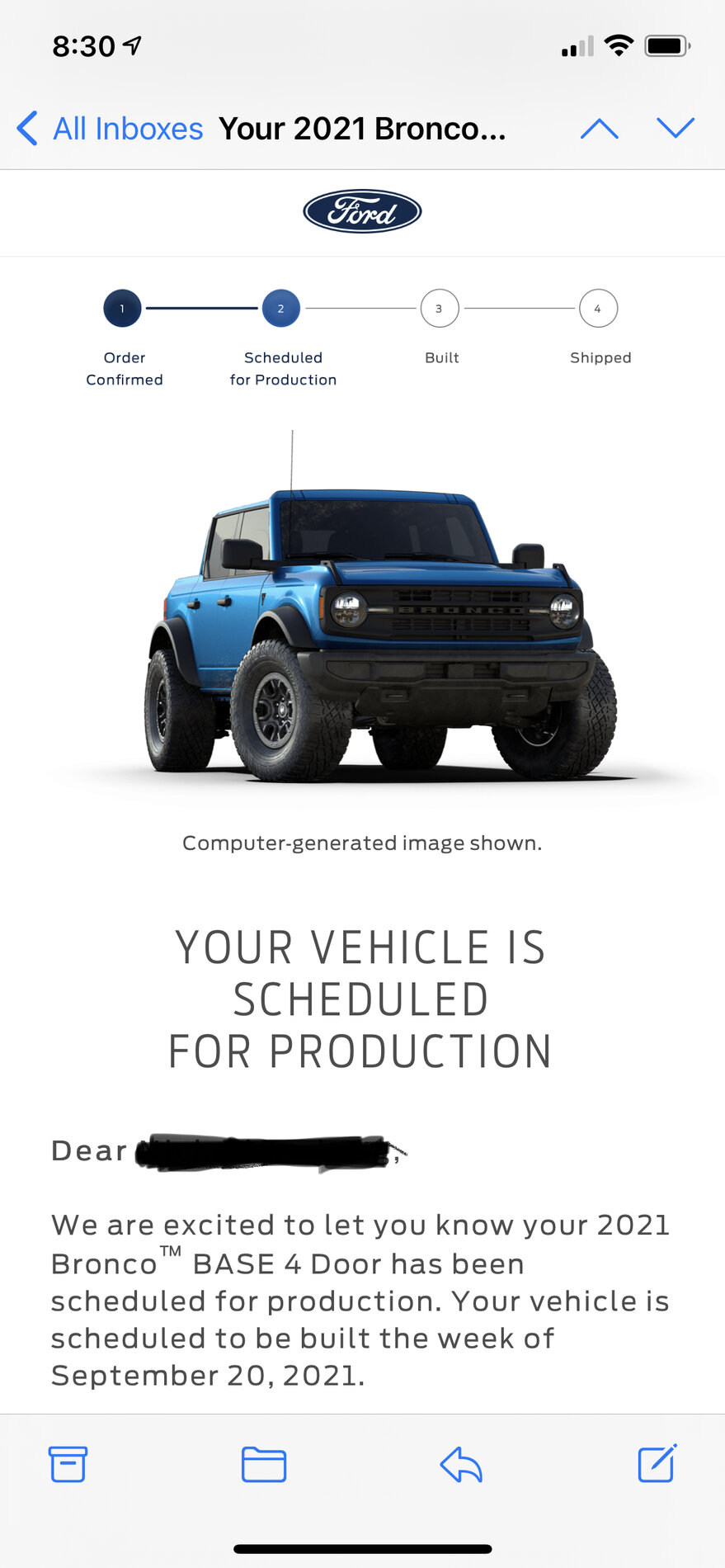 Ford Bronco 📬 8/26 Scheduling Email Received Group! C01F7797-3A1A-4B61-AD54-96F6D73D17F4