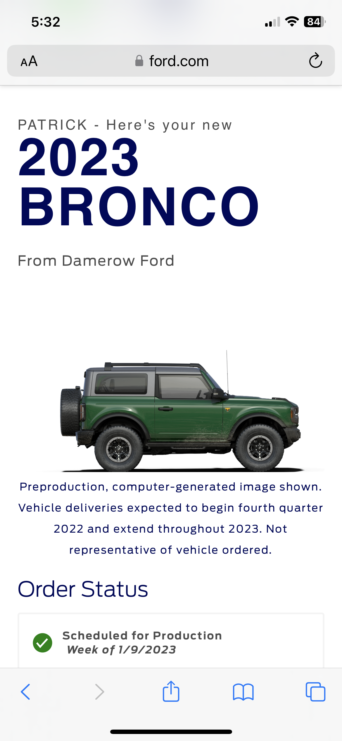 Ford Bronco 📬 Scheduling 11/17 for production weeks through 1/16 [Emails now rolling in!] C58C3D74-3550-455C-BA30-E8501A57709B