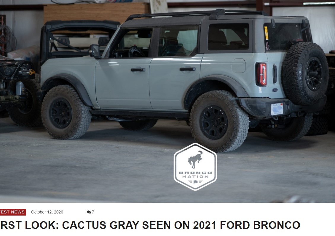 Ford Bronco CACTUS GRAY THREAD!!!! if you’re choosing cactus gray lemme know. I think it’s the best color available at the moment. cactus blue gray