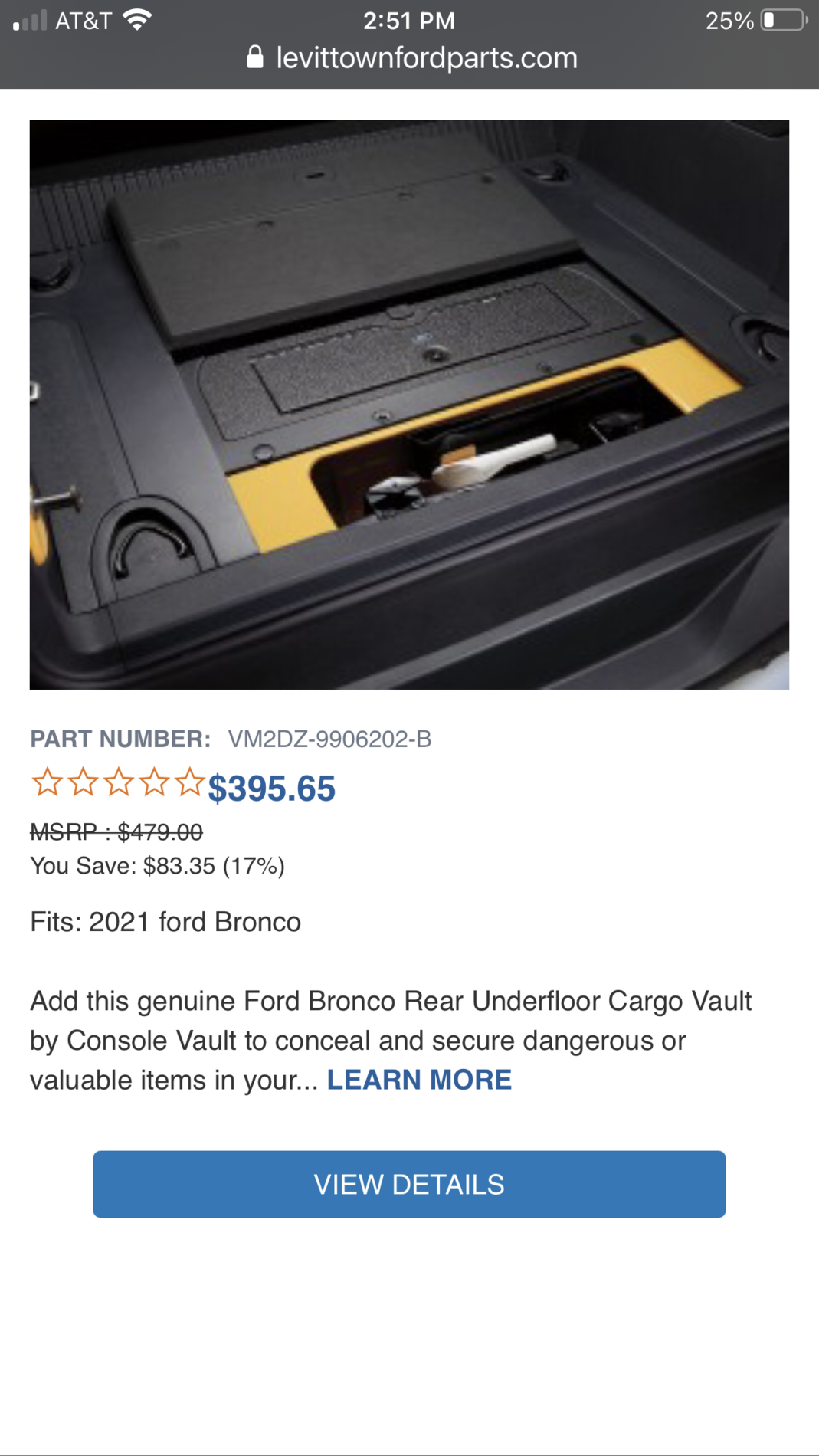 Ford Bronco Cargo Safe (Locking Storage) by Console Vault - installation and review on 2021 Bronco CBAD78F5-CA12-4F9C-B7C5-7955868348D0