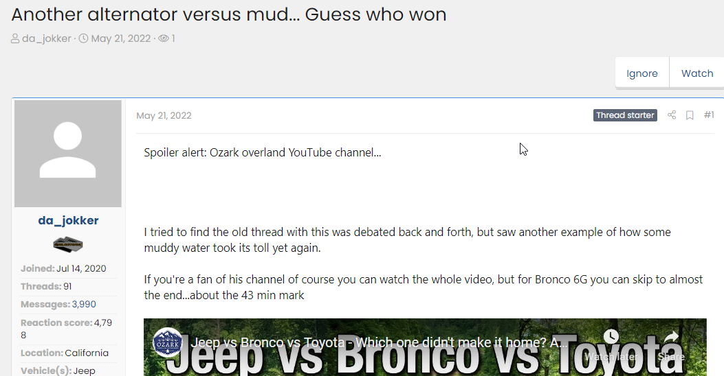 Ford Bronco Bronco vs Deep Water ... 3 Broncos Down (Exceeding Maximum Water Fording Depth) clown4