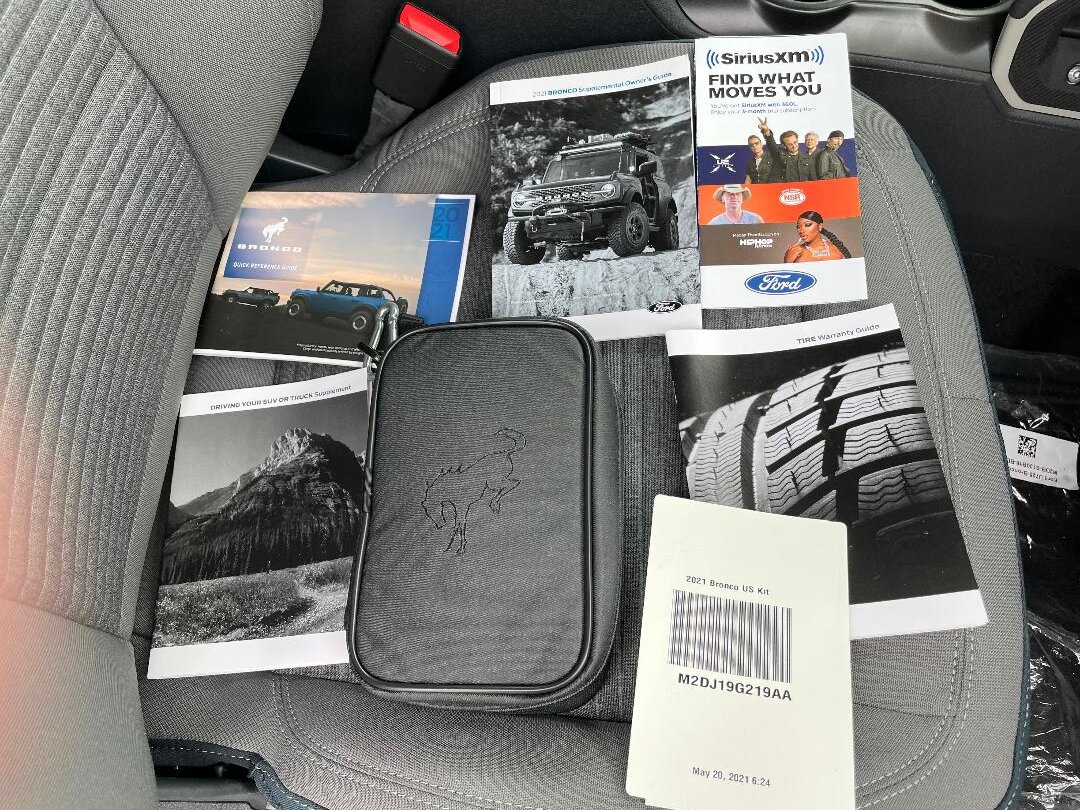 Ford Bronco Test Drive Produces Bronco Joy -- Review of 2-Door Bronco 2.7L in New Hampshire Contents of Bronco Glove Box 2