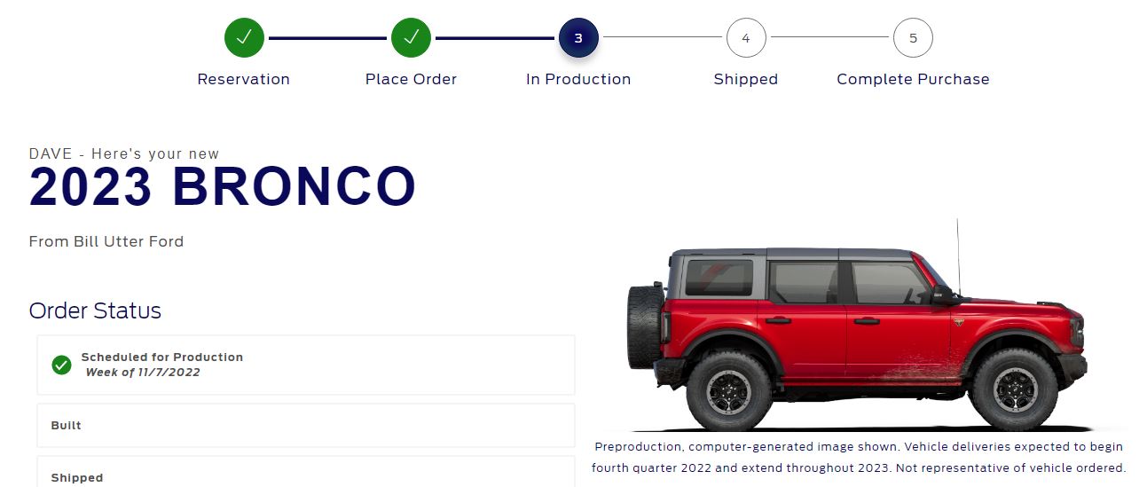 Ford Bronco 📬 2023 Bronco production scheduled build emails now going out! Gets yours yet? DaveBronco.JPG