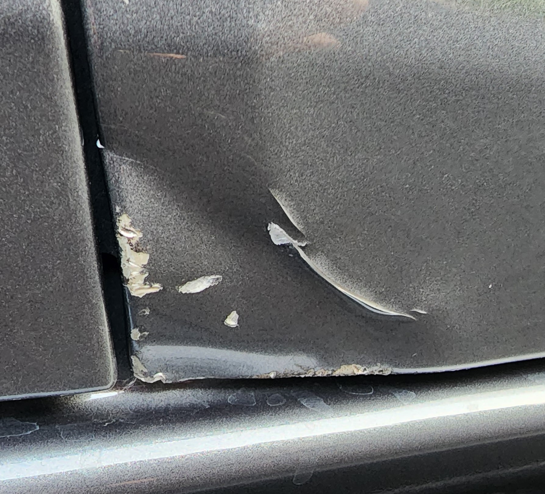 Ford Bronco Oopsie... dropped and dented my door this weekend Door Damage 2