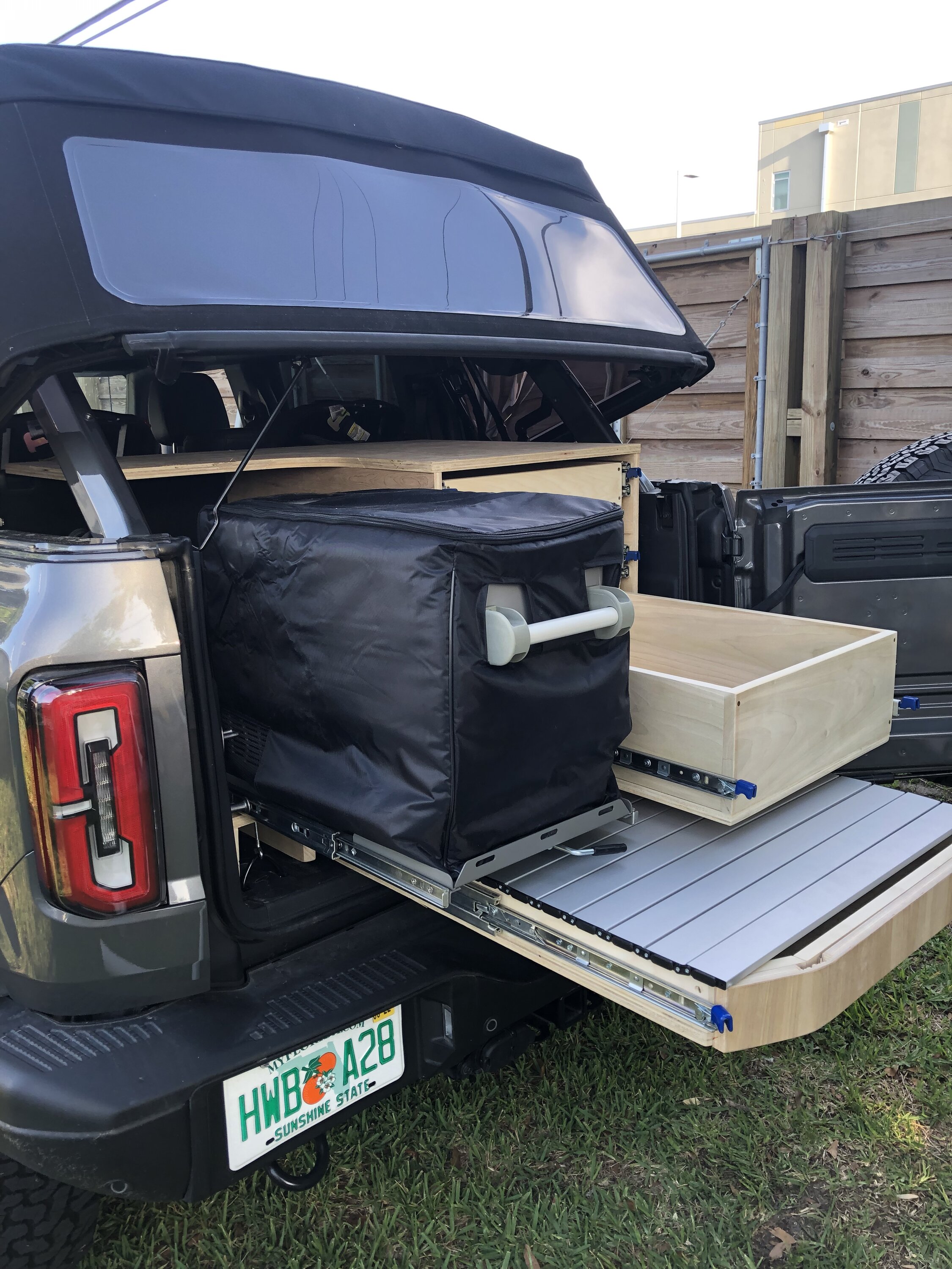 My take on a DIY fridge slide system.  Bronco6G - 2021+ Ford Bronco &  Bronco Raptor Forum, News, Blog & Owners Community
