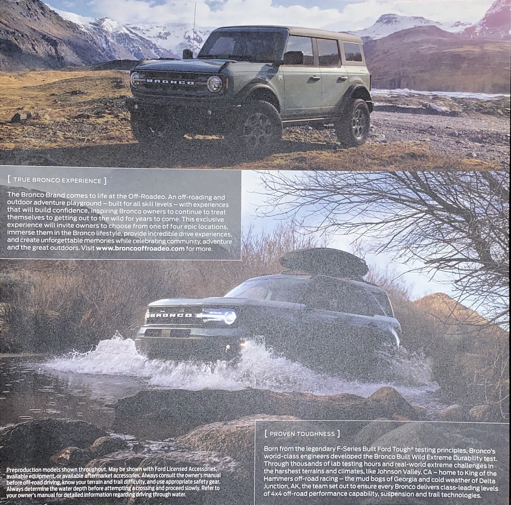 Ford Bronco Bronco & Bronco Sport Physical Brochure / Pamphlet EF072CCD-FD7F-47AE-A05B-D3FCE794092D